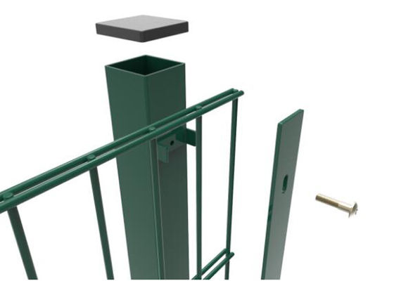 Το πράσινο PVC έντυσε 868 διπλό δίδυμο ύψος 1880MM φρακτών καλωδίων με τη θέση 60MM